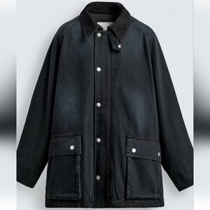 Contrasting Collar Denim Zara Jacket